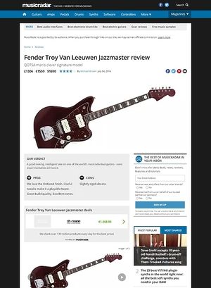 MusicRadar.com Fender Troy Van Leeuwen Jazzmaster MusicRadar.com Fender Troy Van Leeuwen Jazzmaster