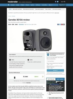 MusicRadar.com Genelec 8010A MusicRadar.com Genelec 8010A