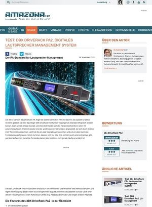 Amazona.de Test: dBX DriveRack PA2, Digitales Lautsprecher Management System Amazona.de Test: dBX DriveRack PA2, Digitales Lautsprecher Management System