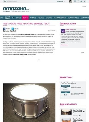 Amazona.de Test: Pearl Free Floating Snares, Teil 4 Amazona.de Test: Pearl Free Floating Snares, Teil 4