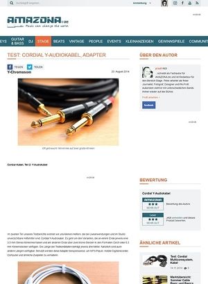 Amazona.de Test: Cordial Y-Audiokabel, Adapter Amazona.de Test: Cordial Y-Audiokabel, Adapter