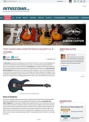 Amazona.de Test: Music Man John Petrucci Majesty 6 , E-Gitarre Amazona.de Test: Music Man John Petrucci Majesty 6 , E-Gitarre