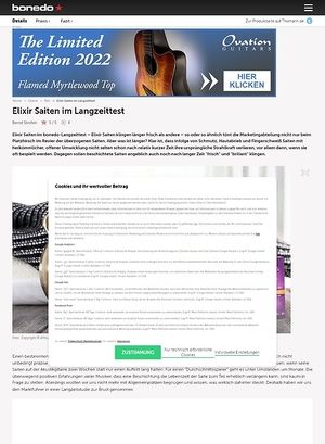 Bonedo.de Elixir Saiten im Langzeittest Bonedo.de Elixir Saiten im Langzeittest