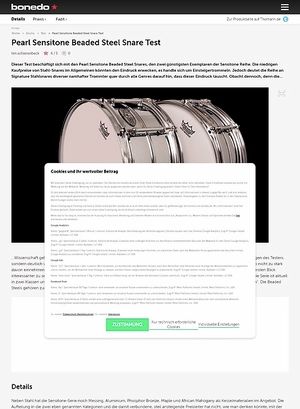 Bonedo.de Pearl Sensitone Beaded Steel Snare Bonedo.de Pearl Sensitone Beaded Steel Snare