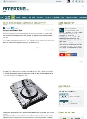 Amazona.de Test: Prodector, Staubschutzcover Amazona.de Test: Prodector, Staubschutzcover