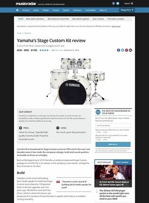 MusicRadar.com Yamaha's Stage Custom Kit MusicRadar.com Yamaha's Stage Custom Kit