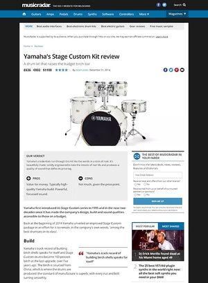 MusicRadar.com Yamaha's Stage Custom Kit MusicRadar.com Yamaha's Stage Custom Kit