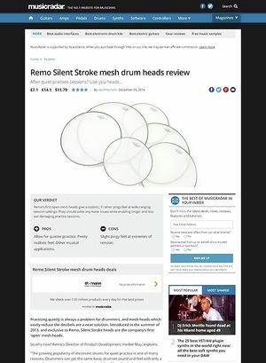 MusicRadar.com Remo Silent Stroke mesh drum heads MusicRadar.com Remo Silent Stroke mesh drum heads