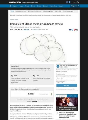 MusicRadar.com Remo Silent Stroke mesh drum heads MusicRadar.com Remo Silent Stroke mesh drum heads