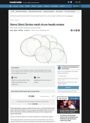 MusicRadar.com Remo Silent Stroke mesh drum heads MusicRadar.com Remo Silent Stroke mesh drum heads