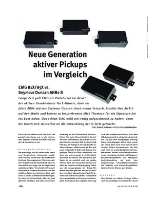 Gitarre & Bass Aktive Pickups im Vergleich: EMG 81X/85X vs. Seymour Duncan AHB1-S Gitarre & Bass Aktive Pickups im Vergleich: EMG 81X/85X vs. Seymour Duncan AHB1-S