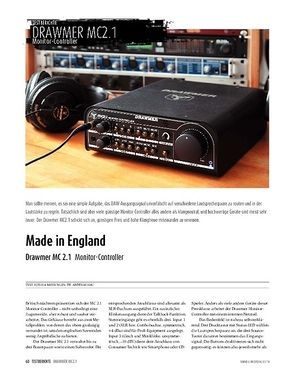 Sound & Recording Drawmer MC 2.1 - Monitor-Controller Sound & Recording Drawmer MC 2.1 - Monitor-Controller