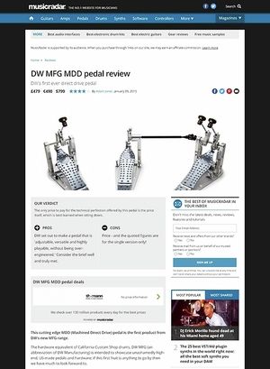 MusicRadar.com DW MFG MDD pedal MusicRadar.com DW MFG MDD pedal