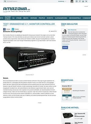 Amazona.de Test: Drawmer MC 2.1, Monitor Controller Amazona.de Test: Drawmer MC 2.1, Monitor Controller