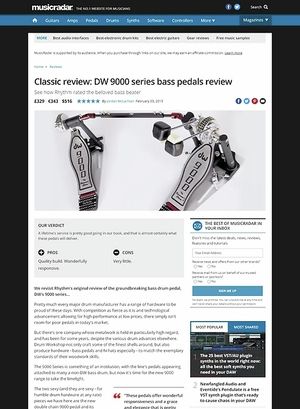 MusicRadar.com DW 9000 pedals MusicRadar.com DW 9000 pedals