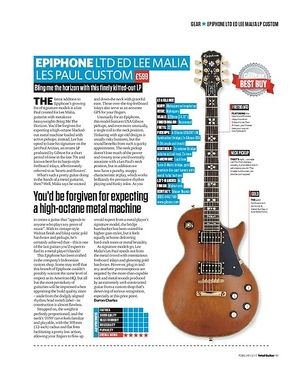 Total Guitar Epiphone Lee Malia Les Paul Custom Total Guitar Epiphone Lee Malia Les Paul Custom