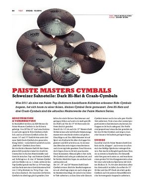 Sticks Paiste Masters Cymbals Sticks Paiste Masters Cymbals