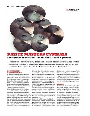 Sticks Paiste Masters Cymbals Sticks Paiste Masters Cymbals
