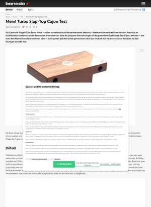 Bonedo.de Meinl Turbo Slap-Top Cajon Bonedo.de Meinl Turbo Slap-Top Cajon