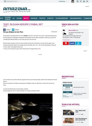 Amazona.de Test: Zildjian Kerope Cymbal Set Amazona.de Test: Zildjian Kerope Cymbal Set