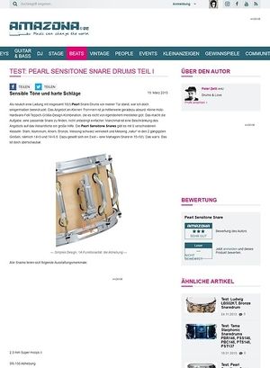 Amazona.de Test: Pearl Sensitone Snare Drums Teil I Amazona.de Test: Pearl Sensitone Snare Drums Teil I