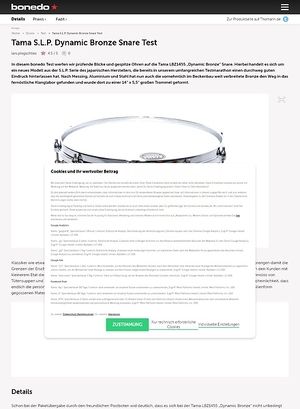 Bonedo.de Tama S.L.P. Dynamic Bronze Snare Bonedo.de Tama S.L.P. Dynamic Bronze Snare