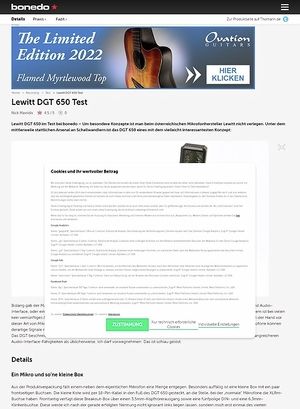 Bonedo.de Lewitt DGT 650 Bonedo.de Lewitt DGT 650