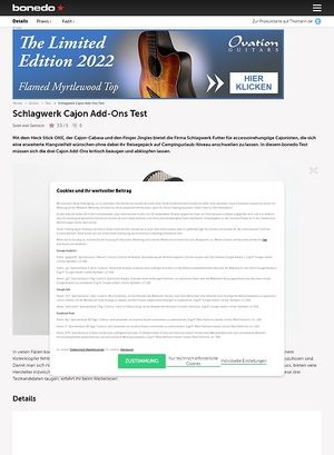 Bonedo.de Schlagwerk Cajon Add-Ons Bonedo.de Schlagwerk Cajon Add-Ons