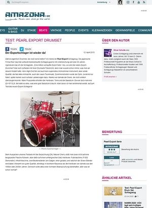 Amazona.de Test: Pearl Export Drumset Amazona.de Test: Pearl Export Drumset
