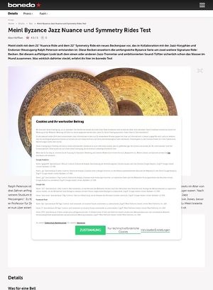 Bonedo.de Meinl Byzance Jazz Nuance und Symmetry Rides Bonedo.de Meinl Byzance Jazz Nuance und Symmetry Rides