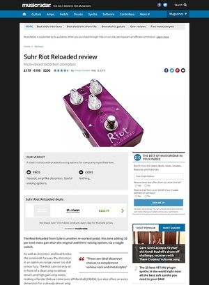MusicRadar.com Suhr Riot Reloaded MusicRadar.com Suhr Riot Reloaded