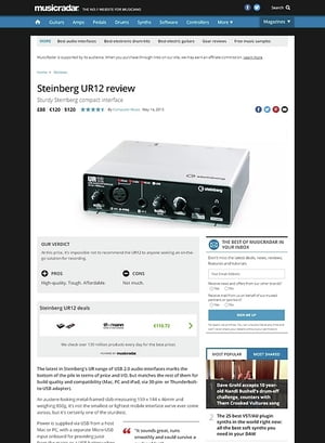 MusicRadar.com Steinberg UR12 MusicRadar.com Steinberg UR12