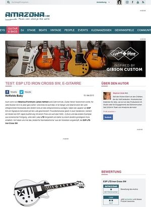 Amazona.de Test: ESP LTD Iron Cross SW, E-Gitarre Amazona.de Test: ESP LTD Iron Cross SW, E-Gitarre