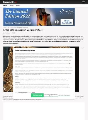 Bonedo.de Ernie Ball Basssaiten Vergleichstest Bonedo.de Ernie Ball Basssaiten Vergleichstest