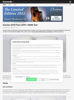 Bonedo.de Genelec 8330 Pack (APM / AWM) Bonedo.de Genelec 8330 Pack (APM / AWM)