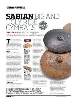 Rhythm Sabian Big And Ugly Ride Cymbals Rhythm Sabian Big And Ugly Ride Cymbals