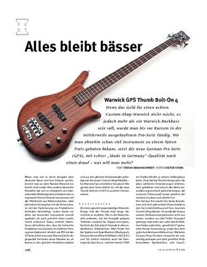 Gitarre & Bass Warwick GPS Thumb Bolt-On 4, E-Bass Gitarre & Bass Warwick GPS Thumb Bolt-On 4, E-Bass
