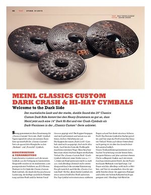 Sticks Meinl Classics Custom Dark Crash & Hi-Hat Cymbals Sticks Meinl Classics Custom Dark Crash & Hi-Hat Cymbals