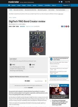 MusicRadar.com DigiTech TRIO Band Creator MusicRadar.com DigiTech TRIO Band Creator