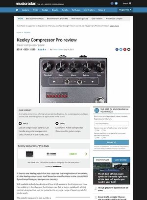 MusicRadar.com Keeley Compressor Pro MusicRadar.com Keeley Compressor Pro