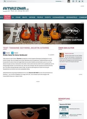 Amazona.de Test: Takamine GD11MNS, Akustik-Gitarre Amazona.de Test: Takamine GD11MNS, Akustik-Gitarre