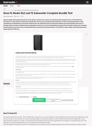 Bonedo.de Bose F1 Complete Bundle Bonedo.de Bose F1 Complete Bundle