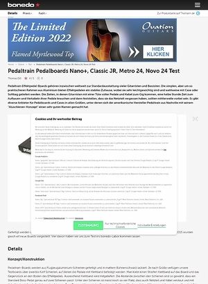 Bonedo.de Pedaltrain Nano+, Classic JR, Metro 24, Novo 24 Bonedo.de Pedaltrain Nano+, Classic JR, Metro 24, Novo 24