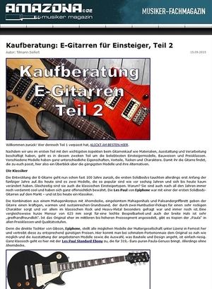 Amazona.de Kaufberatung: E-Gitarren für Einsteiger, Teil 2 Amazona.de Kaufberatung: E-Gitarren für Einsteiger, Teil 2