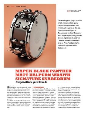 Sticks Mapex Black Panther Matt Halpern Wraith Signature Snaredrum Sticks Mapex Black Panther Matt Halpern Wraith Signature Snaredrum