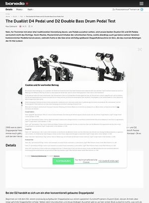 Bonedo.de The Duallist D4 Pedal und D2 Double Bass Drum Pedal Bonedo.de The Duallist D4 Pedal und D2 Double Bass Drum Pedal
