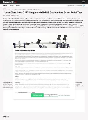 Bonedo.de Sonor Giant Step GSP3 Single und GDPR3 Double Bass Drum Pedal Bonedo.de Sonor Giant Step GSP3 Single und GDPR3 Double Bass Drum Pedal