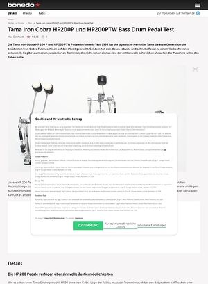 Bonedo.de Tama Iron Cobra HP200P und HP200PTW Bass Drum Pedal Bonedo.de Tama Iron Cobra HP200P und HP200PTW Bass Drum Pedal