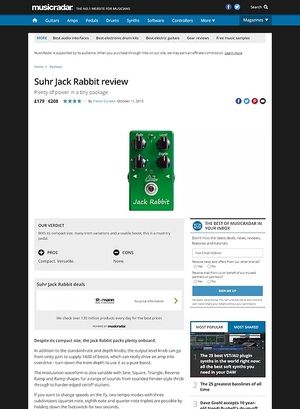 MusicRadar.com Suhr Jack Rabbit MusicRadar.com Suhr Jack Rabbit