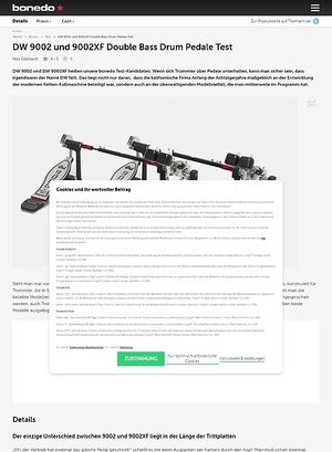 Bonedo.de DW 9002 und 9002XF Double Bass Drum Pedale Bonedo.de DW 9002 und 9002XF Double Bass Drum Pedale